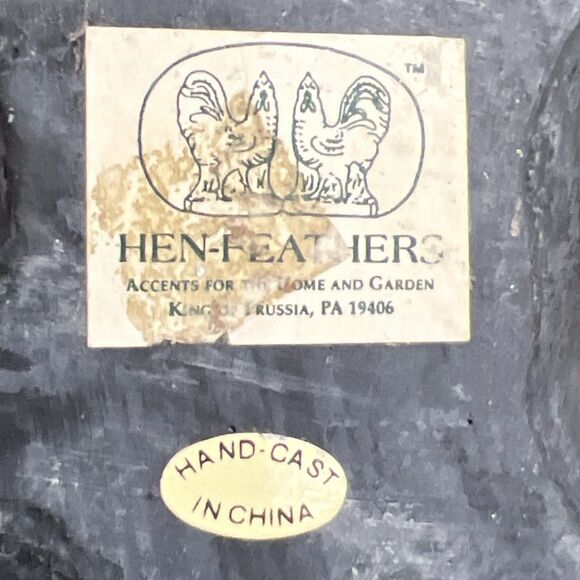 Hand Cast Clay Pottery Turtle Trinket Box Hen-Feathers - Picture 11 of 11